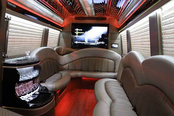 inside a luxury van